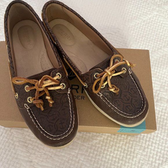 RARE Sperry embossed leather boat shoes (8.5) - Picture 2 of 5